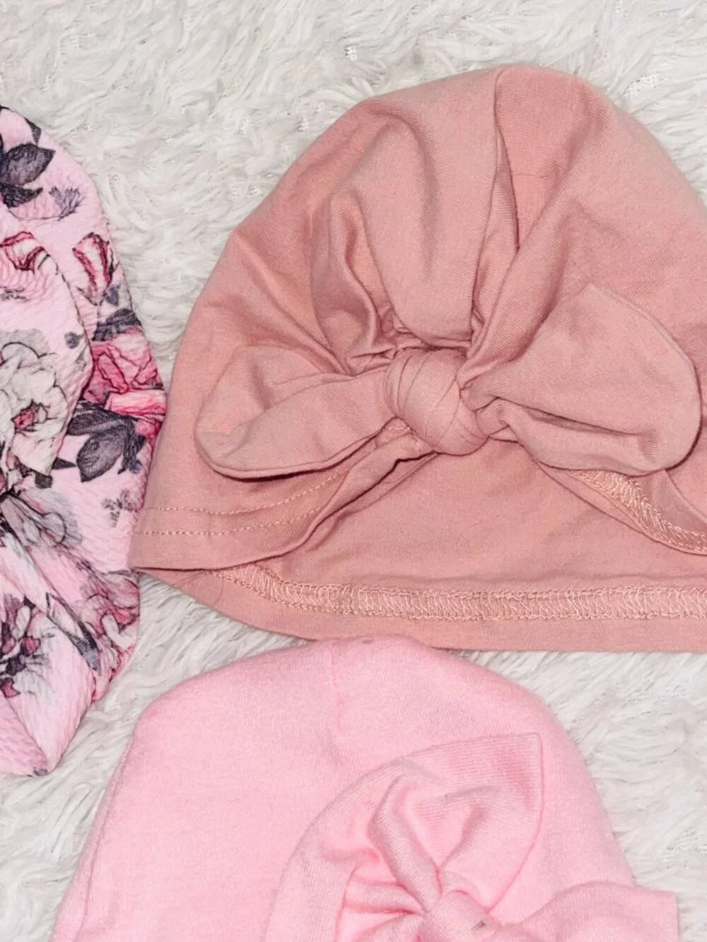 7 Baby Turban Head Bows Infants Hat Beanie Girls